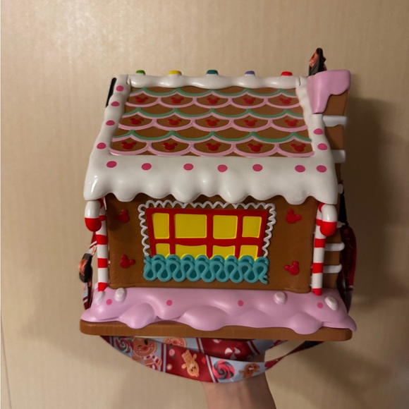 Disney Parks Mickey & Minnie Holiday Gingerbread House Popcorn Bucket - Picture 4 of 5